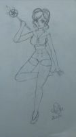 Magical pin up girl